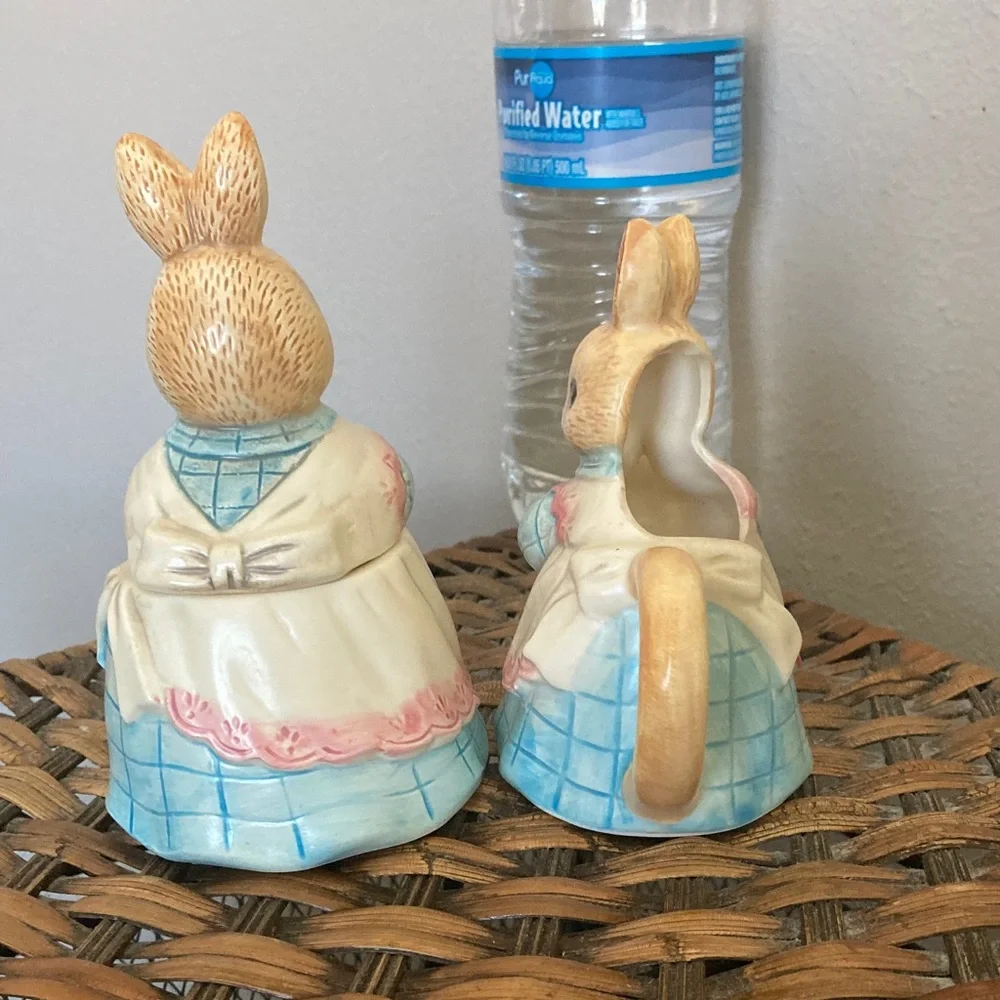 Charming Bunny sugar/cream Set - Cream and Pink - Picture 2 of 4